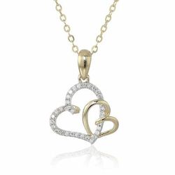 Vir Jewels 1/10 cttw Diamond Heart Pendant In 14K Yellow Gold With 18 Inch Chain - Gold