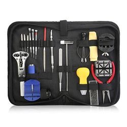 Fresh Fab Finds 21 PCS Watch Repair Tool Kit Hand Link Remover Watch Band Holder Case Opener With Free Carrying Case - Black