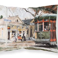 Caroline's Treasures New Orleans Street Car Fabric Standard Pillowcase - STANDARD