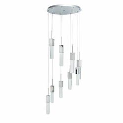 Finesse Decor Sparkling Night Chandelier - 9 Light LED Spiral