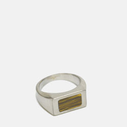 Curated Basics Tiger Eyes Inlay Ring - Grey