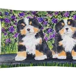 Caroline's Treasures 12 in x 16 in Outdoor Throw Pillow Bernese Mountain Dog Canvas Fabric Decorative Pillow