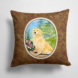 Caroline's Treasures 14 in x 14 in Outdoor Throw PillowGolden Retriever Fabric Decorative Pillow - 15 X 15 IN