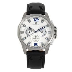 Morphic Watches M82 Series Chronograph Leather-Band Watch With Date - White