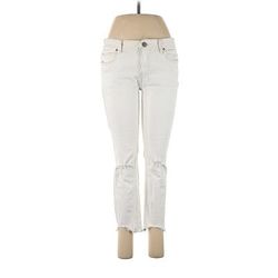 Free People Jeans - Mid/Reg Rise: Ivory Bottoms - Women's Size 29