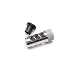 Area 419 Hellfire Self Timing Muzzle Brake 6.5mm 1/2-28 Raw Stainless 419HF-SS-6.5MM-1228