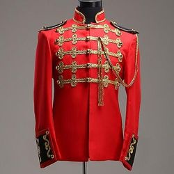 Cappotto Vintage Medievale Giacca Napoleone Cappotto Mascherata Abbigliamento esterno Principe Aristocratico Vintage Ricamato Costume Per uomo Feste Halloween Giubileo di platino della Regina 2022