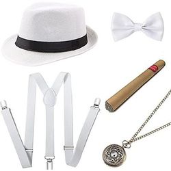 Ispirato al vintage Anni '30 Abiti Set di accessori Costume Per uomo Halloween Feste Addio al Nubilato Festival Adulti Cravatta Altri Accessori Cappello