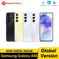 100% Original New Samsung Galaxy A55 5G Exynos 1480 6.6" FHD+ Super AMOLED 120Hz Display 50MP Camera 5000mAh 25W Fast Charging