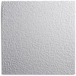 Climapor - decosa Dalle de plafond Malaga - polystyrène - blanc - effet crépi - 50 x 50 cm - 8