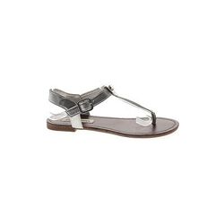 Steve Madden Sandals: Silver Shoes - Women's Size 6 1/2