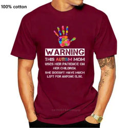 2021 Hot Sale Summer style Autism Awareness Warning This Autism Mom T-Shirt Tee shirt