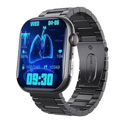 f100 smart watch chiamata bluetooth schermo grande da 2.1 pollici ecg hrv 24 ore monitor di salute della frequenza cardiaca sos uomo donna smartwatch
