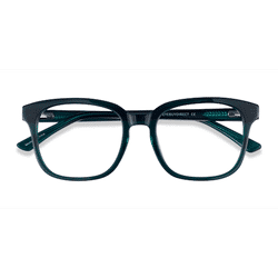 Unisex s square Dark Green Acetate Prescription eyeglasses - Eyebuydirect s Zesty