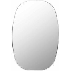Kopparberg 41"H x 30"W x 1"D Modern Metallic Silver Accent Mirror - Boutique Rugs