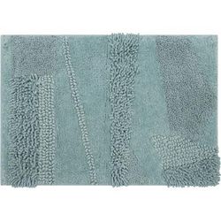 Wide Width Composition Bath Rug by Mohawk Home in Glacier (Size 17" W 24" L)