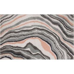 Wide Width Serpentine Bath Rug by Mohawk Home in Blush (Size 24" W 60" L)