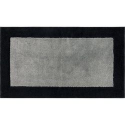 Wide Width Counterpoint Bath Rug by Mohawk Home in Black Pewter (Size 20" W 34" L)