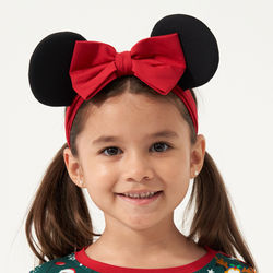 Disney Minnie Mouse Luxe Baby Girl Soft & Stretchy Bamboo Bow Headbands - 4T - 8 Years