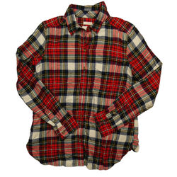 American Eagle Outfitters Tops | New American Eagle Seriously Soft Flannel Shirt, Boyfriend Fit, Small, Red Plaid | Color: Red | Size: S