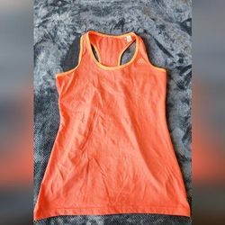 Adidas Tops | Adidas Climalite Orange Racerback Tank Sz Sm | Color: Orange | Size: S