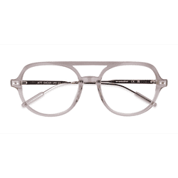Unisex s aviator Clear Gray Acetate,Metal Prescription eyeglasses - Eyebuydirect s Jett