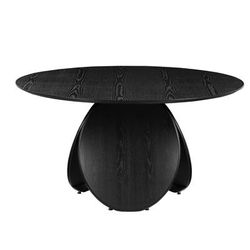 Emil Black Oak Round Dining Table – TOV Furniture TOV-D68763