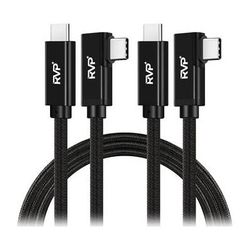 RVP+ 3' USB-C 3.2 Gen 2x2 Right-Angle Cable (Black, 2-Pack) RVP-C103-BK-3FT-2