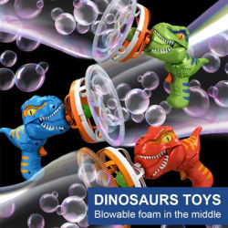 Dinosauro Bubble Toy Fashion Cartoon handheld Dinosaur Fan Bubble Blower Toy Bubble In Bubble