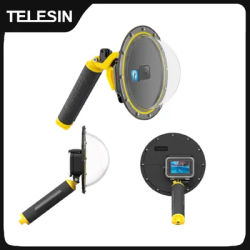 Telesin-Étui étanche à 30m pour Gopro 12 11 10 9 fore9 10 11 12 couvercle d'objectif accessoires