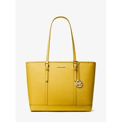 Michael Kors Jet Set Travel Large Saffiano Leather Tote Bag Yellow One Size