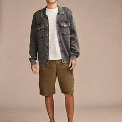 Lucky Brand Parachute Cargo Shorts - Men's Shorts Denim Jean Cargo in Dark Olive, Size M