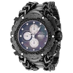 Open Box Invicta Masterpiece Automatic Swiss ETA 7750 Caliber Men's Watch w/ Mother of Pearl Dial - 58.3mm Black (AIC-44568)