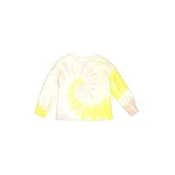 Baby Gap Sweatshirt: Yellow Acid Wash Print Tops - Size 4Toddler