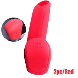 TEMU 2pcs Universal Manual Car Silicone Shift Knob Cover Gear Shift Collars Grip Car Hand Brake Covers Case