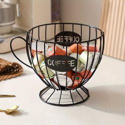 TEMU 1pc Black Style Coffee Capsule Rack Light Snack Candy Storage Rack Coffee Shop Bar Display Rack