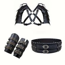 Punk Gotico Medievale Steampunk Abiti Guerriero Vichingo Costume Per uomo Per donna Unisex Vichingo Halloween Carnevale Mascherata Feste Performance LARP Adulti Armatura per spalle