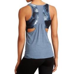 Athleta Tops | Athleta Layered Bra Supercharged Blue Tank Top | Color: Blue | Size: Xxs