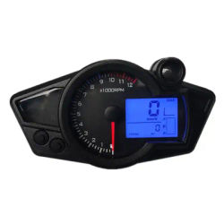 LCD Digital moto Meter tachimetro contachilometri contagiri Display 5 griglia carburante quantità
