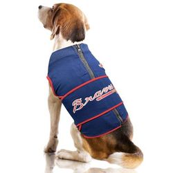 Soothing Solution Dog Vest, Small, Atlanta Braves, Multi-Color