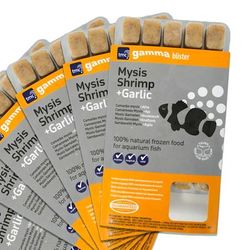 Gamma Frozen Food Mysis Shrimp + Garlic Blister Pack Fish Food, 570 Grams, Pack of 6