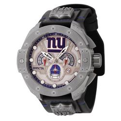 Open Box Invicta NFL New York Giants Men's Watch - 52mm Black Steel (AIC-45119)