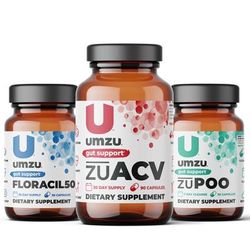 Gut Health Bundle: Floracil50, Zuacv+Prebiotics, Zupoo by UMZU | 23.1 oz