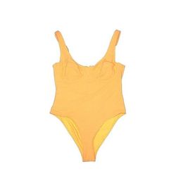 One Piece Swimsuit: Orange Solid Swimwear - Women's Size 20