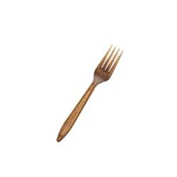 Sustainable Agave FKAGAVE1KUNW Disposable Fork - Upcycled Agave, Brown, Agave Fiber