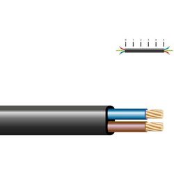Câble électrique haut-parleur plat 2x0.75mm noire euro/mts