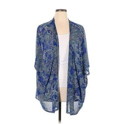 Joie De Vivre Kimono: Blue Tops - Women's Size 1X