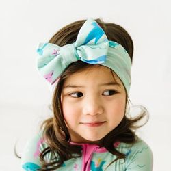 Dolphin Dance Luxe Baby Girl Soft & Stretchy Bamboo Bow Headbands - Newborn - 3T