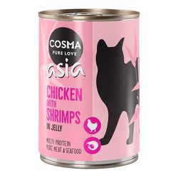 6x400g Chicken with Shrimps in Jelly Cosma Asia Wet Cat Food