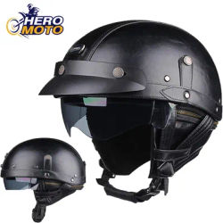 Nuovo Casco Moto Casco Moto Casco mezza faccia Vintage tedesco Casco Moto attrezzatura ciclismo